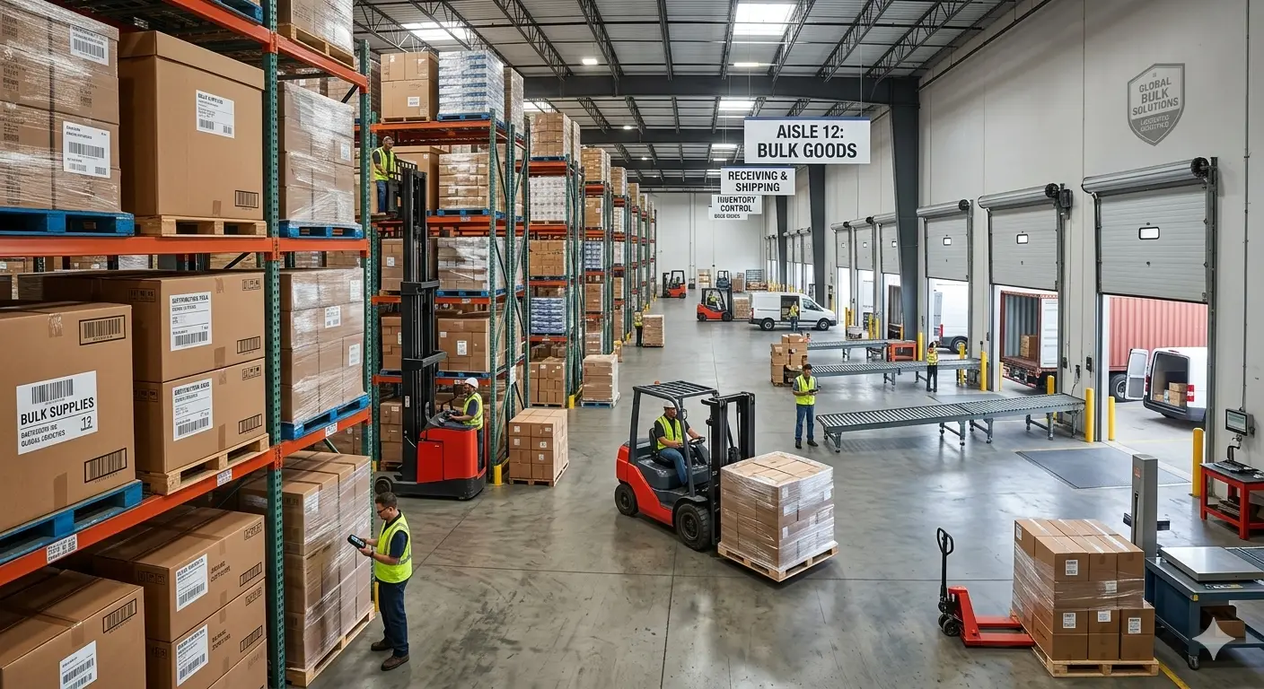 Bulk barcode generation for warehouse management